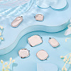 6Pcs 6 Styles 304 Stainless Steel Pendant Cabochon Settings STAS-TA0005-71P-6
