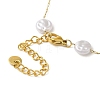 304 Stainless Steel & Plastic Pearl Link Chain Necklaces for Women NJEW-K383-04A-G-3