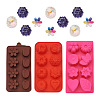 Boutigem 3Pcs 3 Colors Fondant Molds DIY-BG0001-17-1