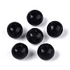 Spray Painted Round Natural Schima Wood Beads WOOD-A018-14mm-03-1