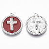 Brass Micro Pave Cubic Zirconia Pendants KK-R130-035-02P-NF-2