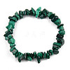 Unisex Chip Synthetic Malachite Beaded Stretch Bracelets BJEW-S143-34-2