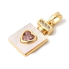 Natural Shell Pendants KK-Z149-22G-2