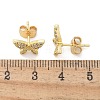 Brass Micro Pave Clear Cubic Zirconia Stud Earrings EJEW-M076-02G-02-3