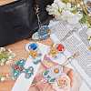 DIY 5D Astronaut & Planet & Rocket Diamond Painting Keychain Kit DIY-WH0195-70A-6