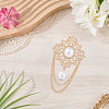 1Pc Flower ABS Plastic Imitation Pearl Brooches JEWB-CP0001-57A-7