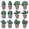 30Pcs 6 Styles Opaque Resin Plants Cabochons CRES-CJ0001-55-1