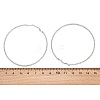 304 Stainless Steel Big Hoop Earrings with 316 Surgical Stainless Steel Pins for Women SA-CBAB549-01P-5