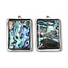 304 Stainless Steel & Natural Paua Shell Pendants SH-CBA7184-01J-P-1