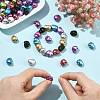 150Pcs Matte Spray Painted Skull Acrylic Beads ACRP-FS0001-01-5