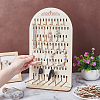 Arch Shaped Plywood Jewelry Organizer Display Stands for Bracelets Necklaces Display Cards AJEW-WH0604-76-3