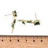 Brass Micro Pave Cubic Zirconia Stud Earrings KK-CBA8324-20G-02-5