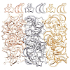 120Pcs 6 Styles 304 Stainless Steel Open Pendants STAS-WR0001-19C-1