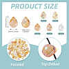 50Pcs 5 Colors Electroplate Transparent Glass Beads GLAA-TA0003-47A-4