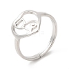 Non-Tarnish 201 Stainless Steel Finger Ring RJEW-E063-03P-1