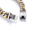 304 Stainless Steel Curb Chains Bracelets BJEW-E346-01GP-3