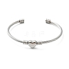 304 Stainless Steel Cuff Bangles BJEW-M042-08P-2