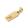 304 Stainless Steel Pendants STAS-Z120-03P-G-2
