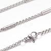 304 Stainless Steel Box Chain Necklaces STAS-G083-67P-1