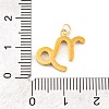 316 Stainless Steel Micro Pave Cubic Zirconia Pendants STAS-K284-01E-G-3