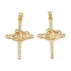 Brass Micro Pave Cubic Zirconia Pendants CU-CBADC6C-11G-03-1