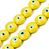 Handmade Evil Eye Lampwork Beads Strands LAMP-N029-009E-1