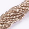 Electroplate Glass Beads Strands GLAA-F078-PL10-1