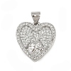 Brass Micro Pave Cubic Zirconia Pendants KK-P323-11B-P02-1