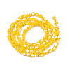 Electroplate Opaque Solid Color Glass Beads Strands EGLA-N002-24-B03-2