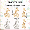 80Pcs 2 Colors Easter 304 Stainless Steel Pendants STAS-DC0012-49-2