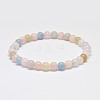 Natural Elastic Morganite Bracelets BJEW-D417-01C-1