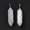 Natural Quartz Crystal Big Pointed Pendants G-I322-02P-07-3