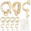 CREATCABIN 14Pcs Brass Fold Over Clasps KK-CN0002-23-1