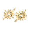 Brass Micro Pave Clear Cubic Zirconia Pendants CU-CBA2907-04A-G-2