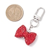 Bowknot Polymer Clay Rhinestone Pendants Decorations HJEW-JM04197-02-3