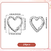 20Pcs Zinc Alloy Rhinestone Spring Gate Rings FIND-SP0004-36P-2