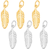 6Pcs 2 Colors 925 Sterling Silver Pendants STER-BBC0009-73-1