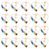 HOBBIESAY 20Pcs Chakra Gemstone Chip Copper Wire Wrapped Pendants G-HY0001-44-1