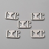 Zinc Alloy Ribbon Crimp Ends LS-DIY-WH0430-053P-1