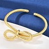 Twisted Brass Cuff Bangles BJEW-C112-07G-3