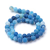 Natural & Dyed Crackle Agate Bead Strands G-T056-6mm-07-3