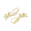 Bear Rack Plating Brass Cubic Zirconia Dangle Earrings for Women EJEW-K245-24G-2