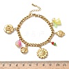 304 Stainless Steel Acrylic Charm Bracelets BJEW-G761-02G-3