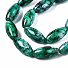 Baking Paint Glass Beads Strands DGLA-S115-22x10mm-S59-3