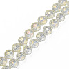 Electroplate Transparent Glass Beads Strands EGLA-N002-34A-C04-1