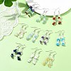 Natural & Synthetic Mixed Stone Chip Dangle Earrings Set for Women EJEW-JE06247-1