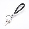PU Leather Braided Woven Rope Keychain KEYC-TAC0002-02P-1
