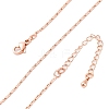 Brass Boston Link Chains Necklaces for Women NJEW-D302-59RG-2