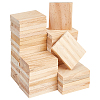 Unfinished Pine Wood Rectangle Shape Slices WOOD-WH0002-63A-1