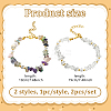 2Pcs 2 Styles  Natural Gemstone Beads Bracelets for Women BJEW-HY0001-26-2